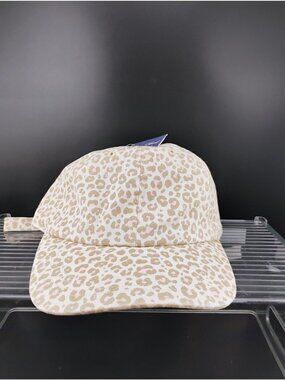Leopard-Print Women’s Adjustable Baseball Cap With Gold Buckle